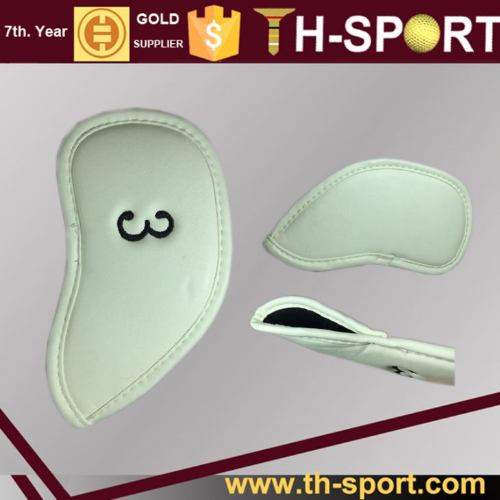 10pcs/set trắng tổng hợp da GOlf sắt Headcover