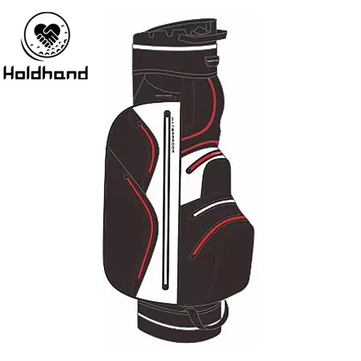 Tùy chỉnh màu sắc thương hiệu Thiết kế nóng bỏng Chất liệu da Pu Túi đựng xe golf