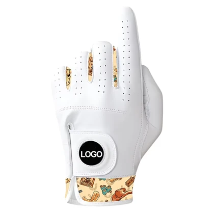 Logo tùy chỉnh Cabretta Leather Anti Slip Soft Găng tay golf thoáng khí