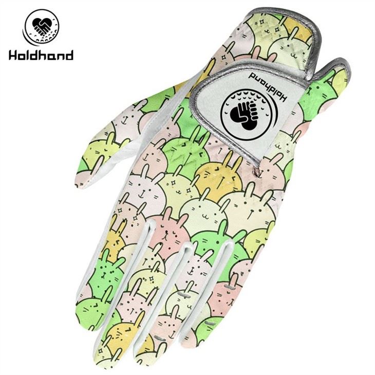 Full Cartoon Rabbit Custom Design Leather Golf Gloves Manufacturer Best Selling Left Hand For Man/Woman