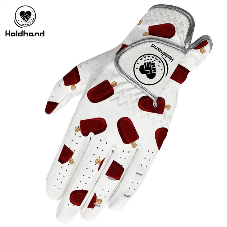 Popular Type White Cabretta Leather Golf Glove Soft And Smooth Hands Feel OEM